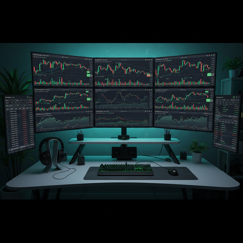 Gevorderd cryptohandel dashboard